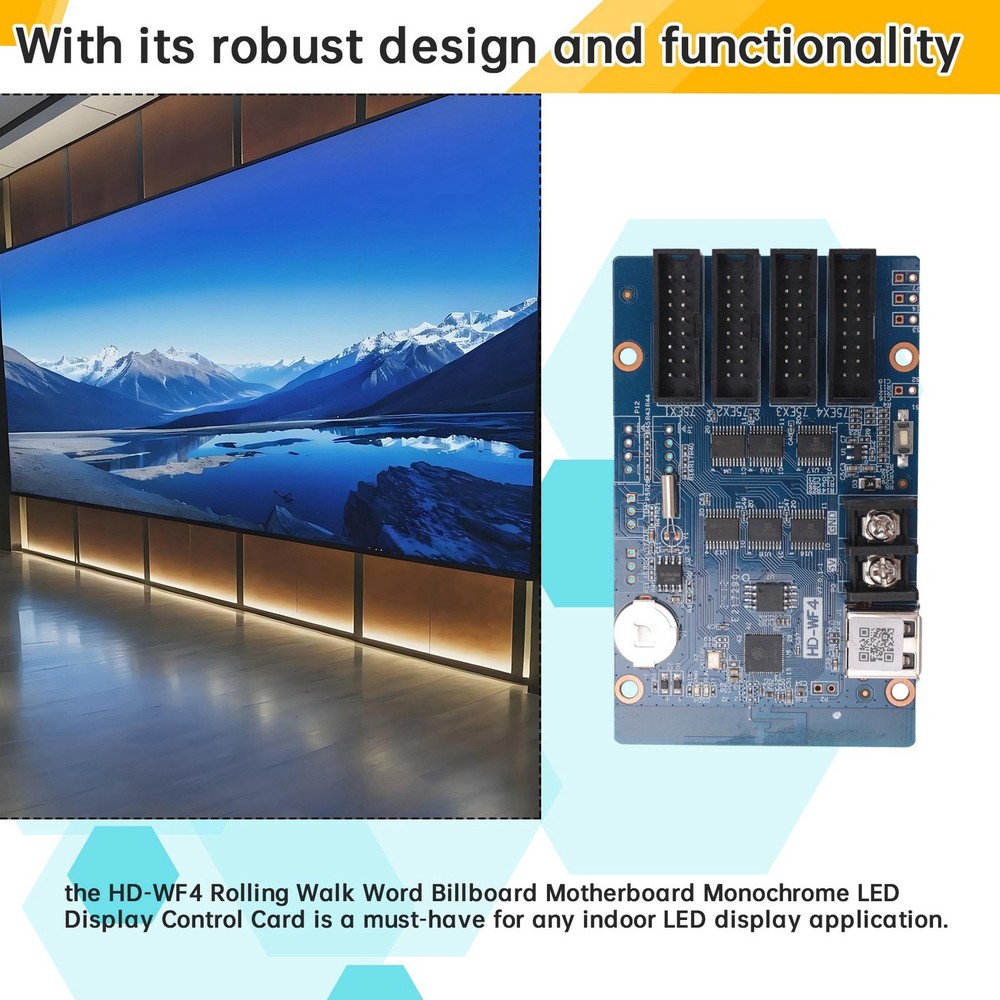 -WF4 Full Color RGB HUB75 Controller LED Display Screen Pixel Animation LED4068