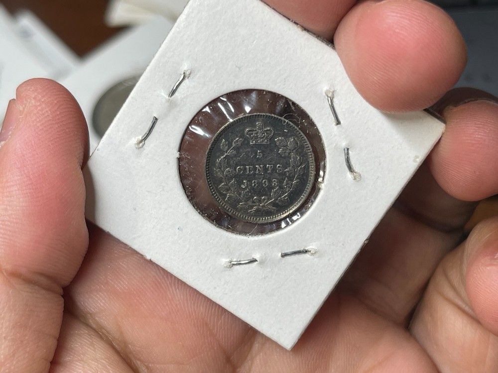 1893 Canada 5 Cents Silver Coin Great Condition