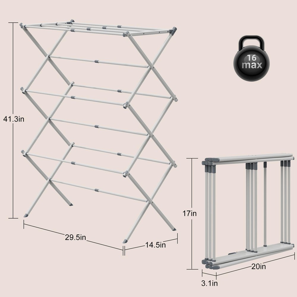 Drying Rack for Laundry, Foldable Clothes Drying Rack, Small Collapsible Dry ...