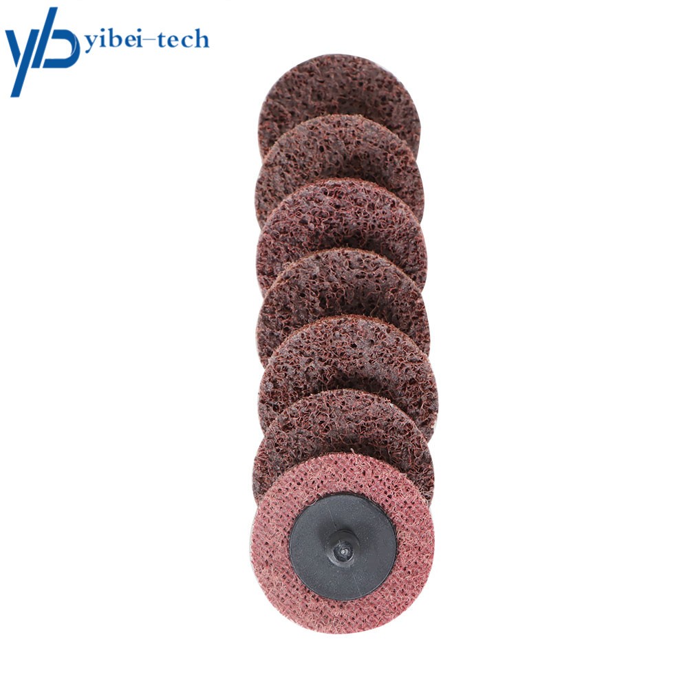 50× 2 inch Medium Surface Conditioning Discs Roll Lock Die Grinder Sanding Pads