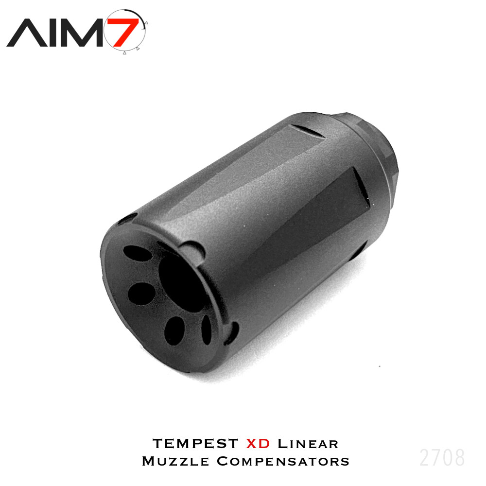 AIM7 TEMPEST XD Linear Comp Muzzle Brake 223,30CAL,9MM Aluminum Black