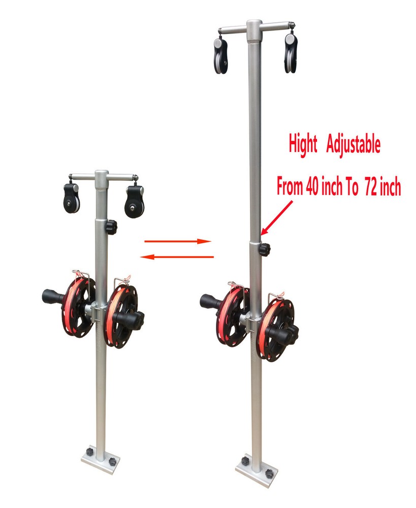 Brocraft Planer Reel Board Adjustable Mast System / Planer Reel System