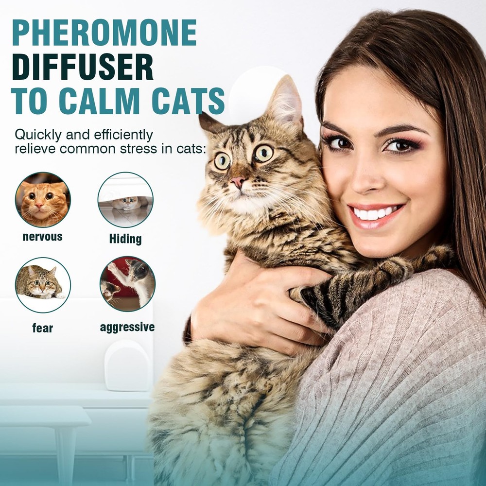 Cat Calming Diffuser 8 in 1 Multicat Pheromone Diffuser Pheromones to Calm Stres