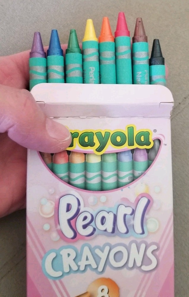Crayola Pearl Crayons 8 Pack NEW