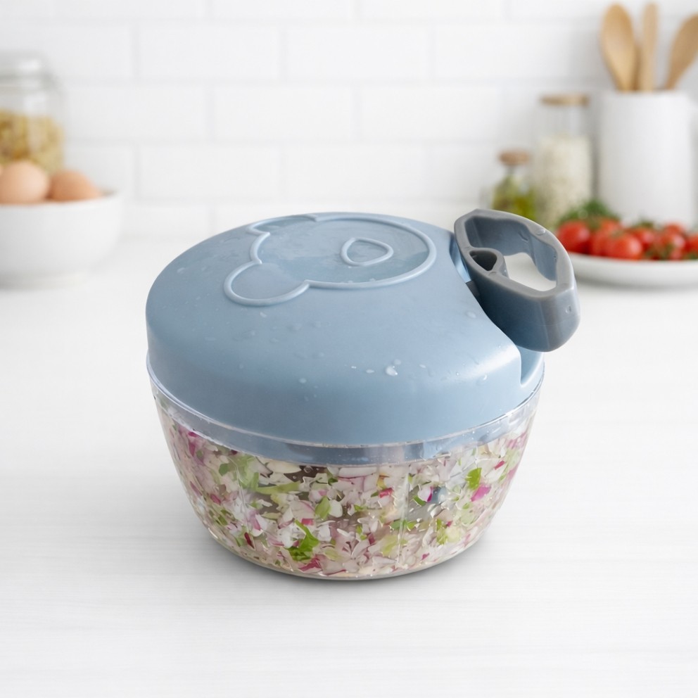 Manual Food Processor Hand Pull Vegetable Chopper Garlic Mincer Portable