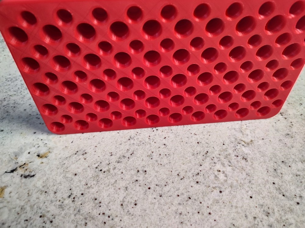 Universal loading/reloading tray. New 3D printed in red.