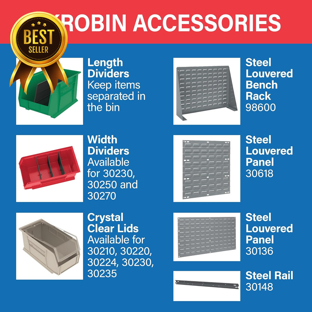 Plastic Storage Bins Stackable Garage Pantry Organizer 11x11x5 Red 6 Pack