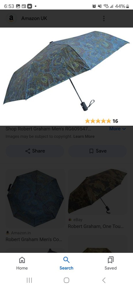 Robert Graham Umbrella Nestor . One Touch Button