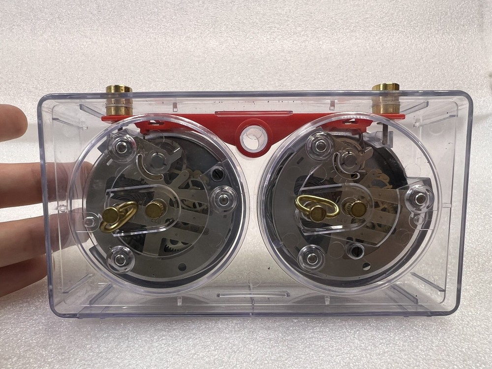 Vintage APFY ROLLAND Chess Clock Analog Mechanical Timer Clear Acrylic