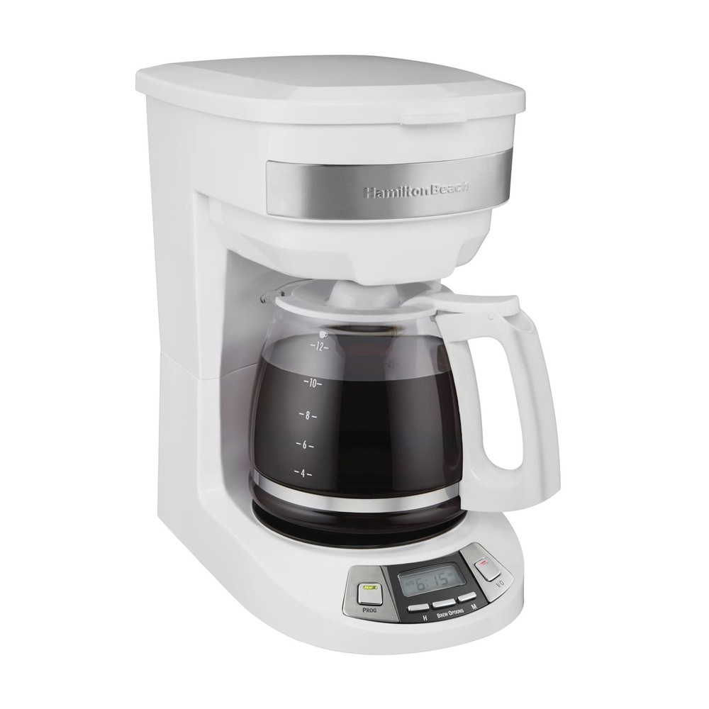 12 Cup Programmable Drip Coffee Maker Machine, Regular & Bold Brew Options, A...