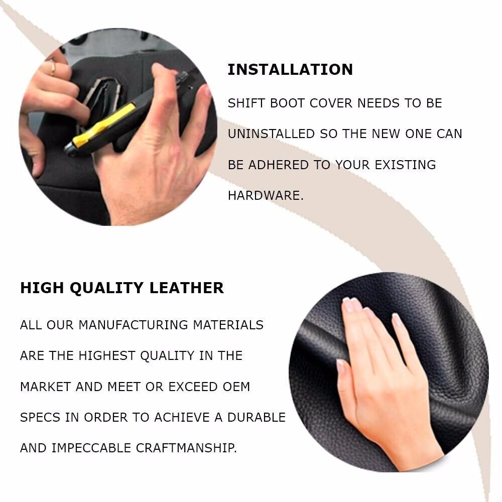 Fits 2005-2013 BMW E90 PVC Leather Automatic Shift Boot Cover Black