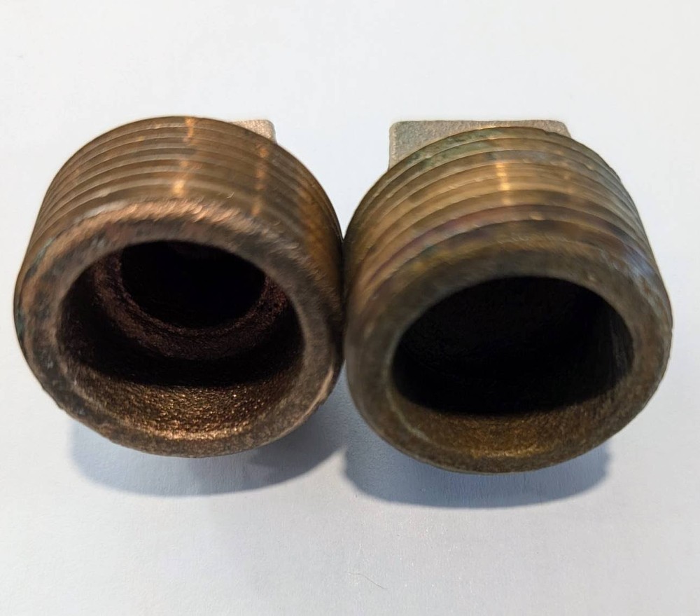 1" Brass Square Head Pipe Plug – MNPT – New
