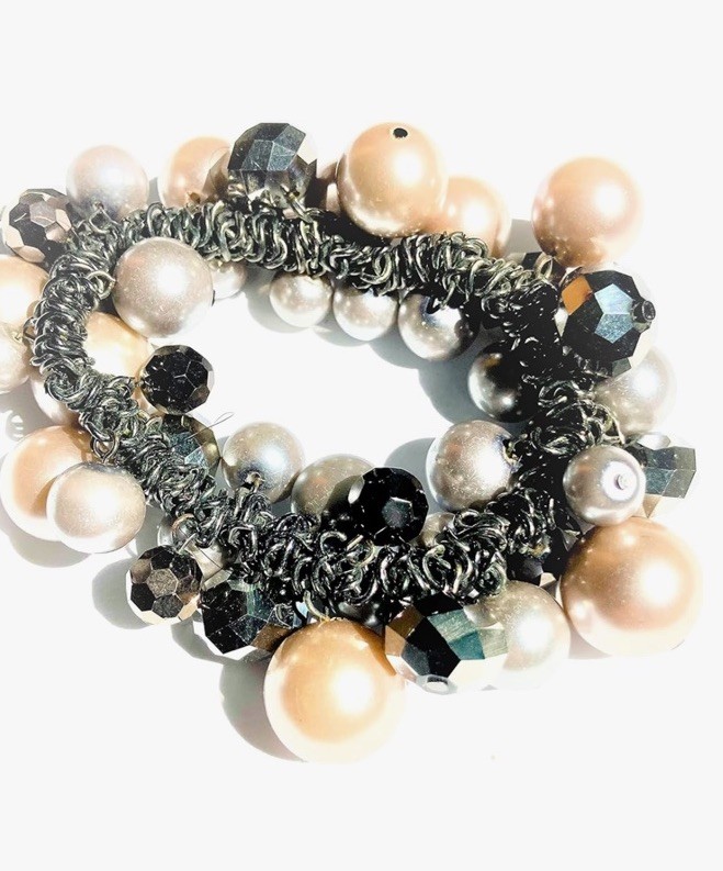 Beaded Pearlized Multicolored Bracelet Stretch