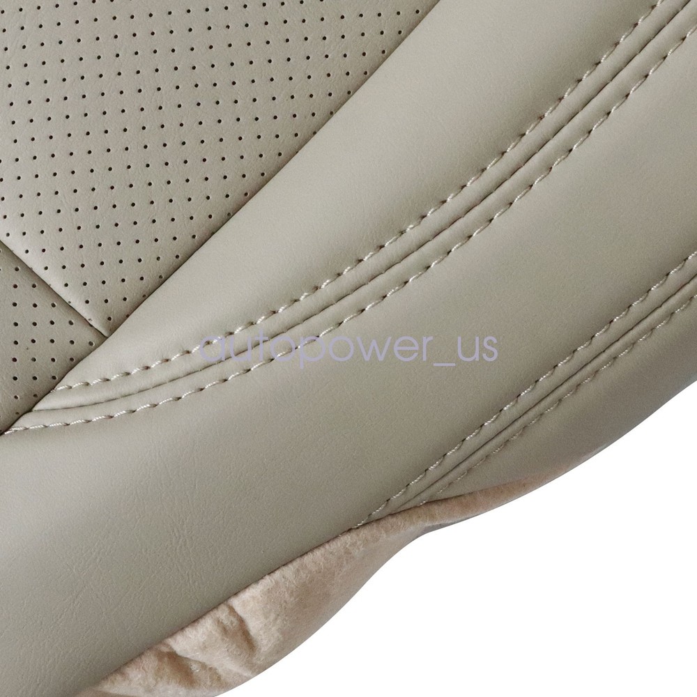 For 2016-2019 Ford Explorer Front Bottom Replacement Perf Leather Seat Cover Tan