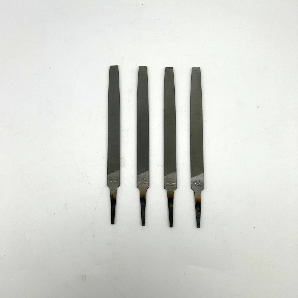 Nicholson 6" Flat Double / Single Cut Smooth File 03533N Rectangular w/ Tang 4pk