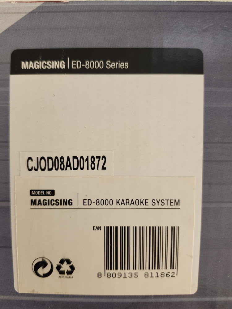Magic Sing Karaoke Microphone ED8000 with Cartridges