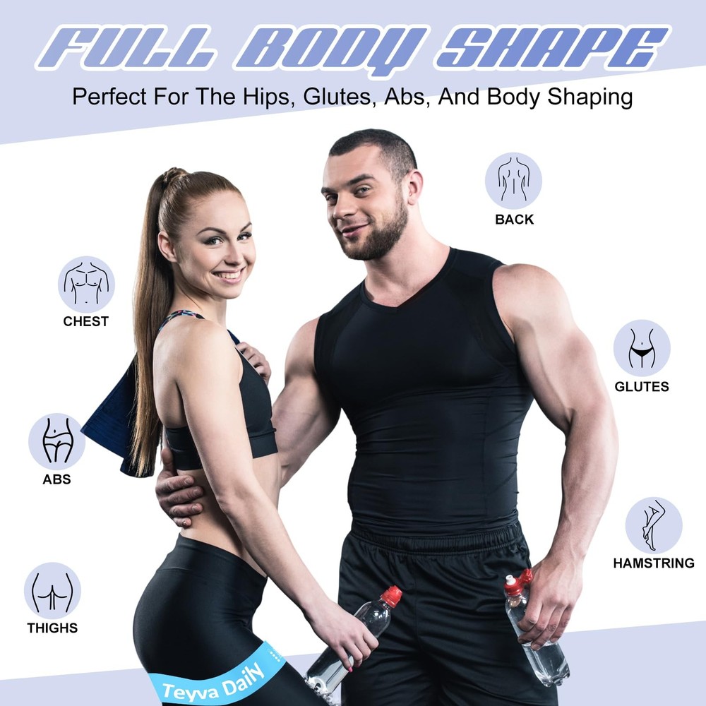 50 Pcs Resistance Loop Exercise Bands for Booty Workout Stretch Exercise Band...