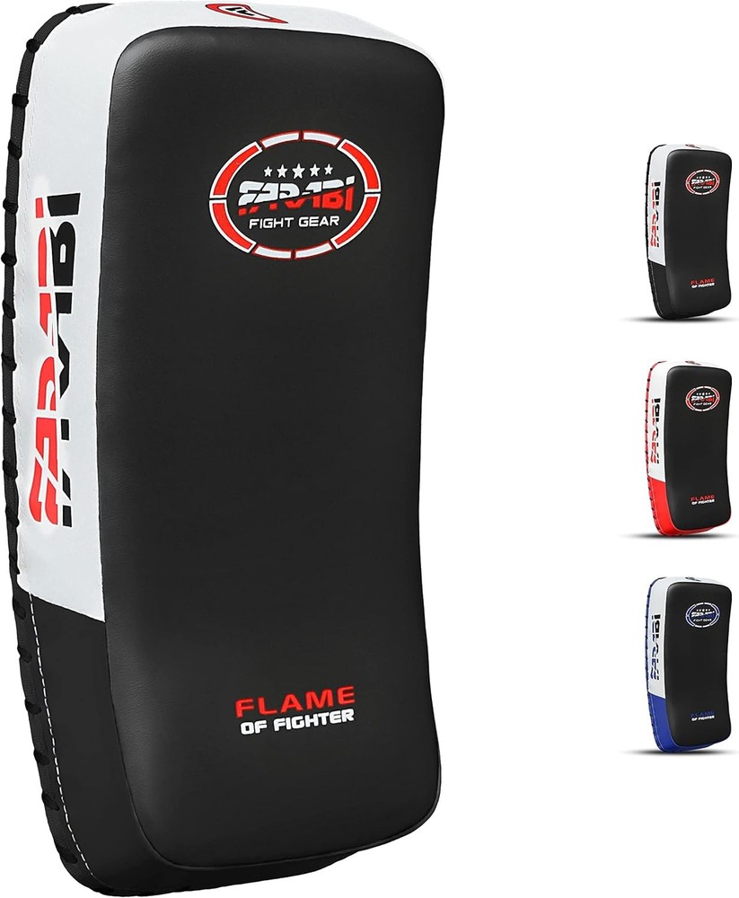 Farabi Thai Pad Training Kick Curved Coaching Kicking Regular, Black