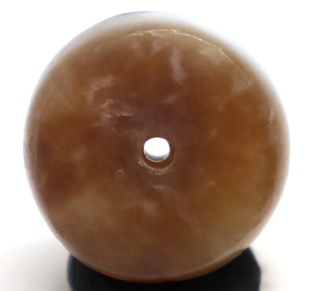 Authentic Ancient Very Rare Tibetan Black & White Chung Dzi Bead