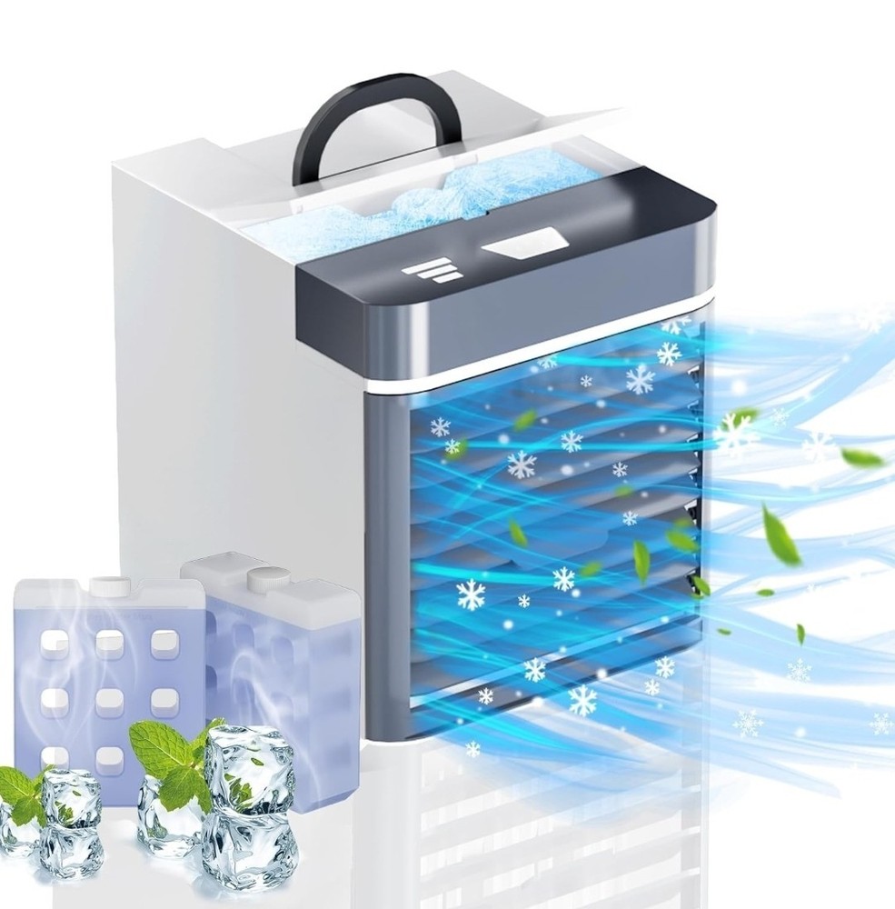 Portable Air Conditioners Fan, Anti-leakage Water Mini Air Cooler with 3 Speeds