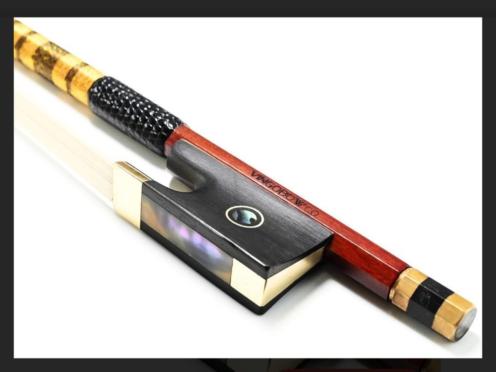 Concert Level Pernambuco Viola Bow 4/4 Size Straight ~ Balanced Ebony Frog ~