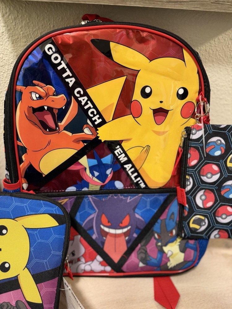 Pokémon Kids 5pcs School Backpack Set