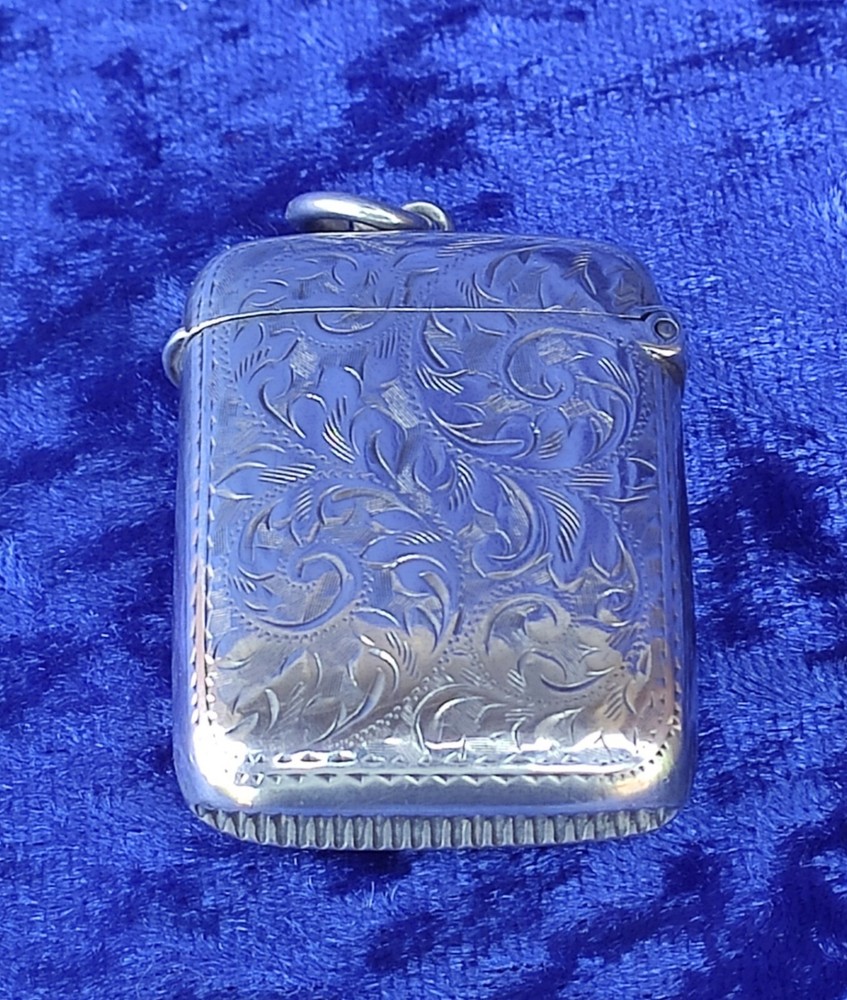 Victorian Silver Vesta Case Hallmarked Minshull & Latimer Birmingham 1900
