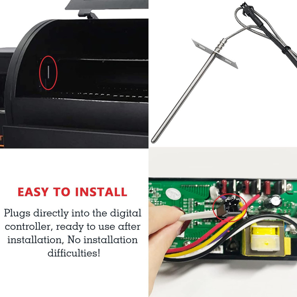 Replacement RTD Temperature Probe Sensor, Compatible with Pit Boss Pellet Grill