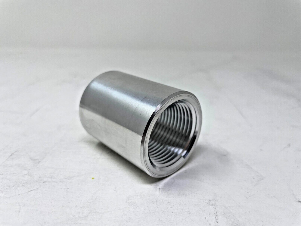 3/4" NPT Threaded Full Coupling Connector Alum 6061-T6 Schedule 40 Pipe Fitting
