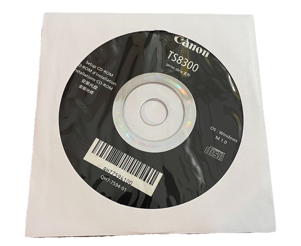 Setup CD ROM for Canon Pixma TS200 8300Series Printer Software