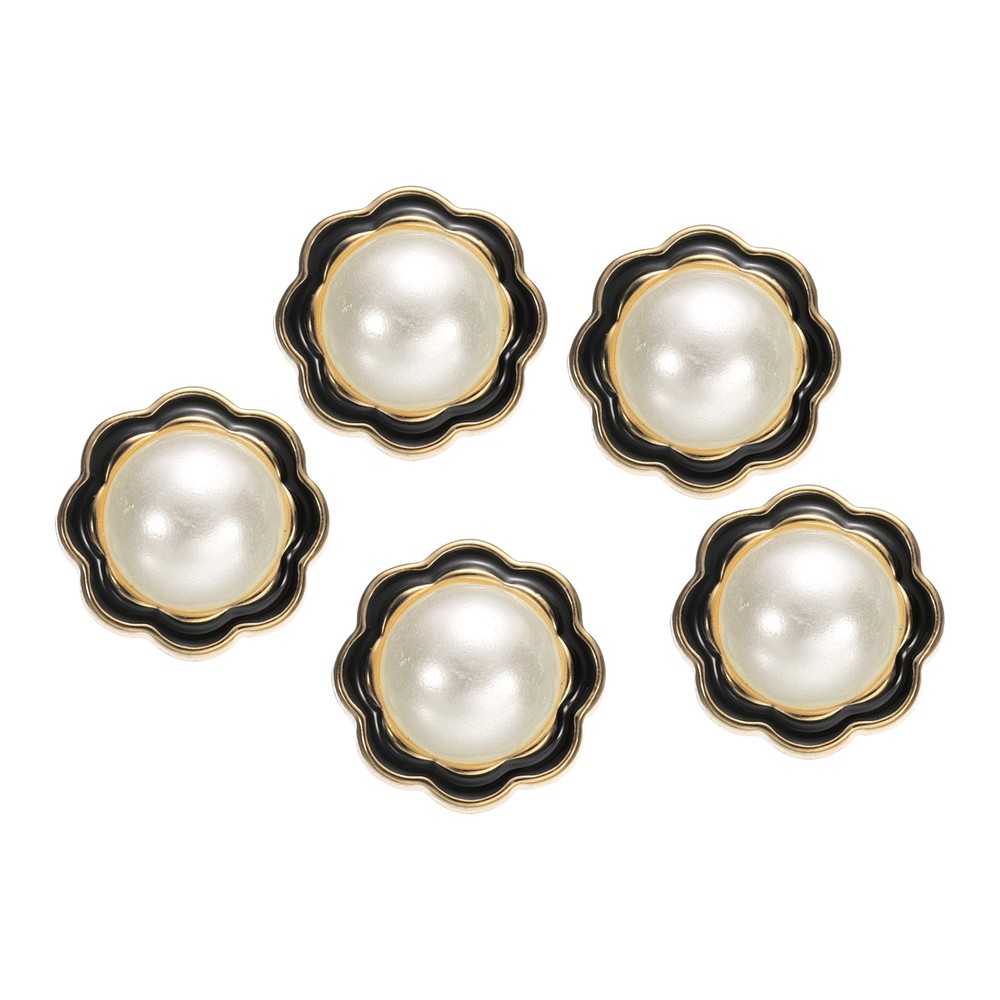 5pcs Gold Pearl Button 18mm 0.51" Thick Sewing Button Style E