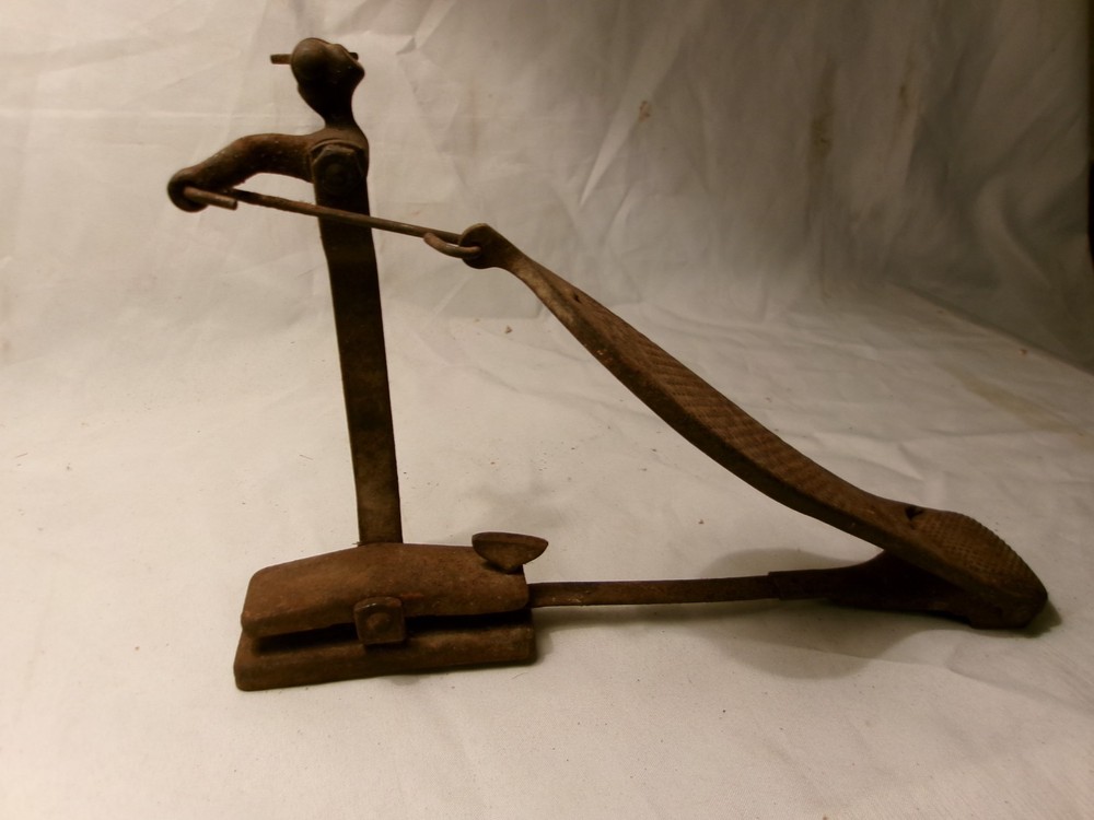 Antique Rusty Iron Foot Pedal Works