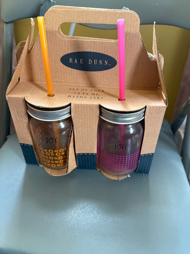 rae dunn mason jars cups