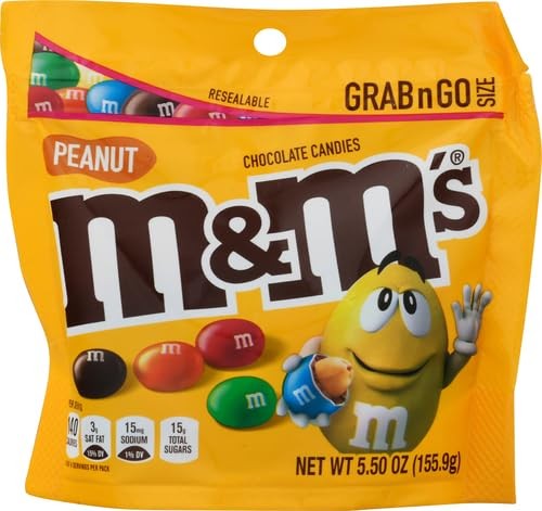 Mars Chocolate M&Ms Peanut Chocolate Grab & Go Size, 5.0 oz