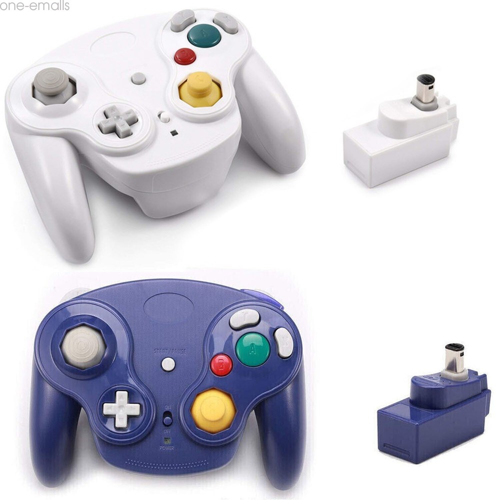 Wireless Game Controller w/ Adapter Wavebird For Gamecube Classic Retro GC NGC