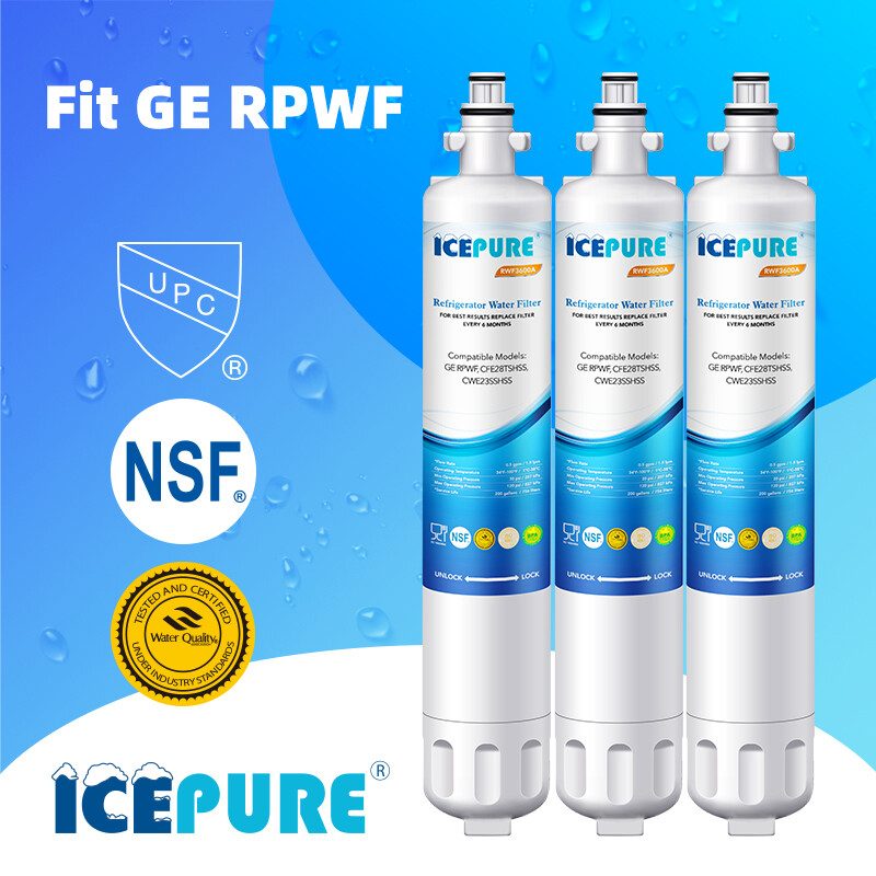 Replacement for GE RPWF WF277 RWF3600A Refrigerator Water Filter Icepure 3PACK