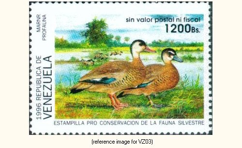 D2K Venezuela Duck Stamp 1996 1200Bs