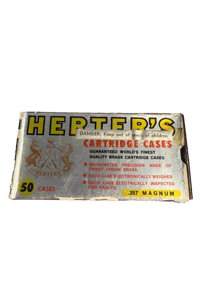 Herter's vintage empty .357 Magnum box