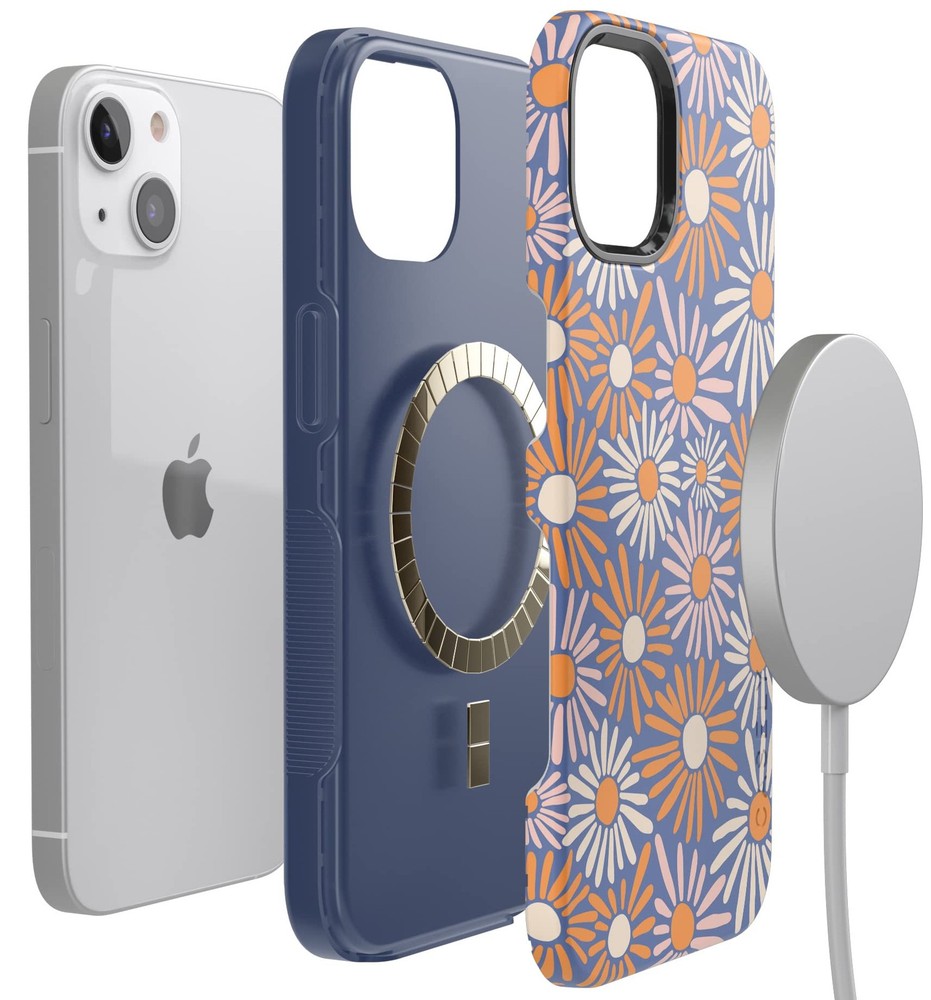 Casely iPhone 13 Case Spring Forward Daisy Floral MagSafe Compatible Bold Protec