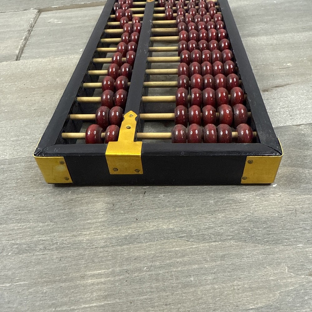 Abacus XingYuan Brand Black Lacquer Red Beads
