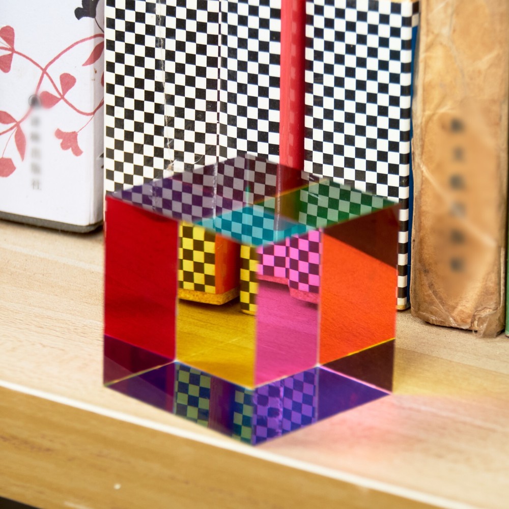 CMY Color Cube, Acrylic Prism, Science Learning Educational Toy, Desktop Decor