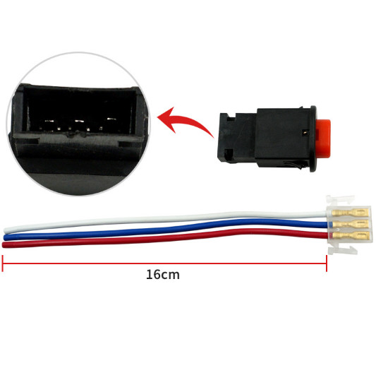 5pcs Motorcycle Double Flash Switch Hazard Light Flash Warning Switch Button