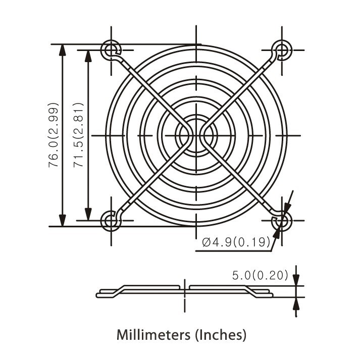 AC Infinity 80mm Wire Fan Guard