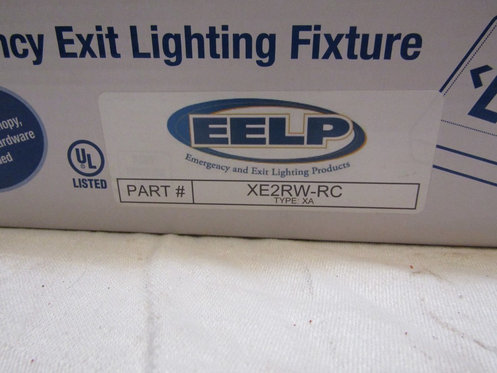 Emergency Exit Lighting Fixture LED Battery Backup Remote Capable Red NIB