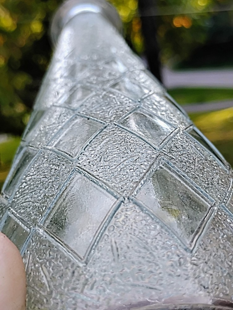 Vintage Checkered Pattern Product Bottle MINT BEAUTIFUL Bottle. Checkered Nice