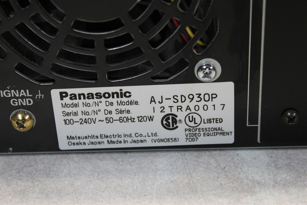 Panasonic DVCPRO 50 Digital Video Cassette Recorder AJ-SD930P