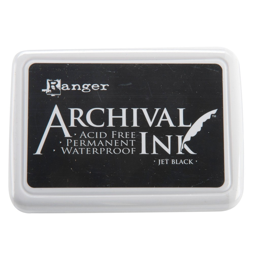 Ranger Archival Ink Pad #0-Jet Black - 3 Pack