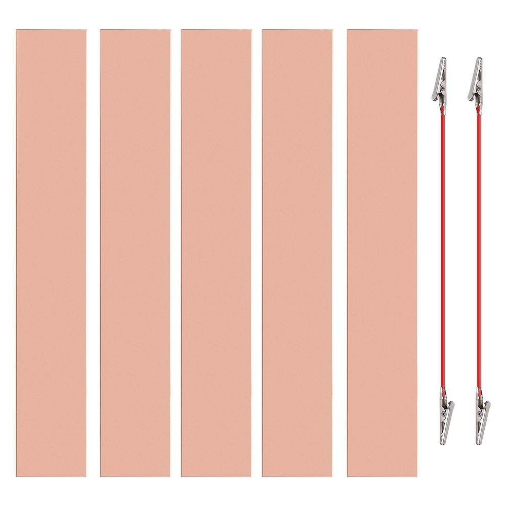 40x250mm Pure Copper Anode Sheet, 5 Pack 99.995% Pure Copper Electrode Plates