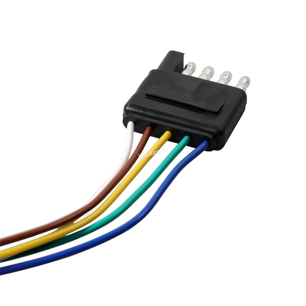 5 Pin Trailer Light Wire Harness Connector Plug Extension Cable Wire Socket Male
