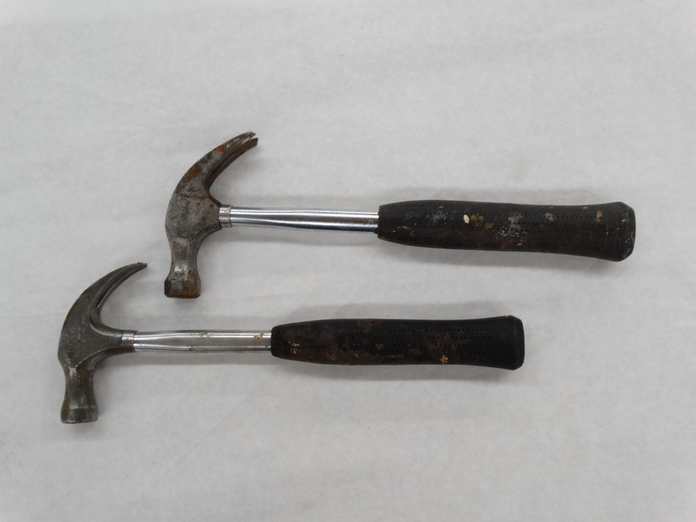 2 Vintage Stanley 13 oz Curved Claw Hammers
